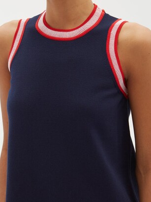Falke Knit Cotton-blend Tennis Dress - Navy Red
