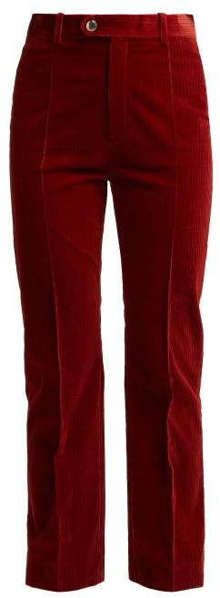 dark red corduroy pants