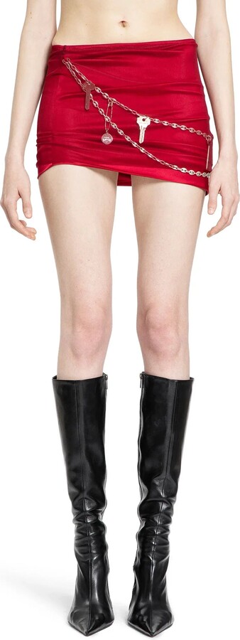 DILARA FINDIKOGLU Identity Crisis Skirt with Chains and Keys