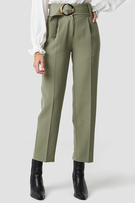 NA-KD Asymmetric Belted Suit Pants