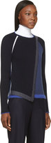 Thumbnail for your product : J.W.Anderson Navy Colorblocked Floating Panel Sweater