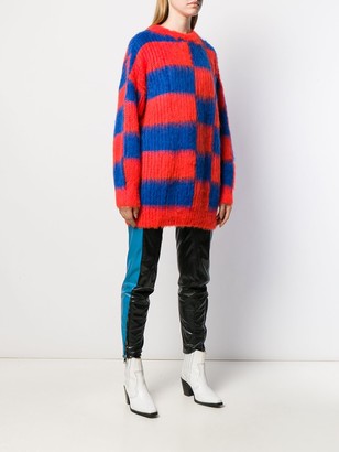 MSGM Oversized Checked Jumper