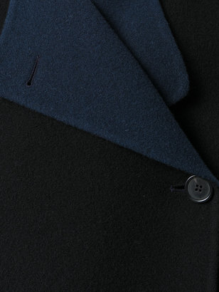 Rochas contrast collar cape coat