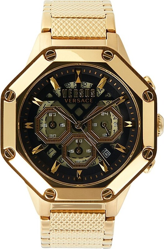 Versus Versace Goldtone Stainless Steel Bracelet Chronograph Watch -  ShopStyle