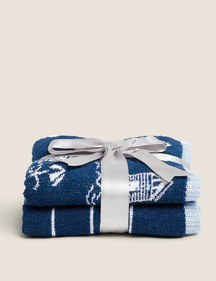Marks and Spencer 2 Pack Pure Cotton Coastal Towels