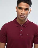 Thumbnail for your product : Tommy Hilfiger Pique Polo Flag Logo in Burgundy