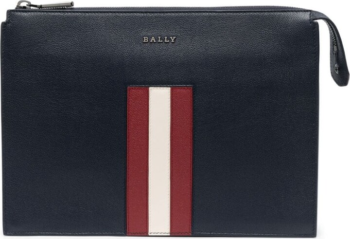 Bally Stripe-Detail Clutch Bag - ShopStyle