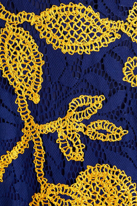 Oscar de la Renta Embroidered lace maxi dress