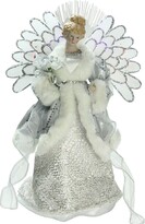 Thumbnail for your product : Northlight 13" Lighted Fiber Optic Angel in Silver Gray Gown Christmas Tree Topper