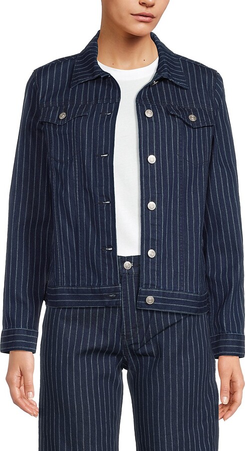 Hudson Striped Relaxed Denim Jacket