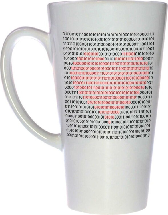 Etsy Binary Heart Tall Latte - Coffee Or Tea Mug Geek Love Gift