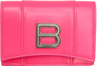 Balenciaga Pink Mini Hourglass Wallet - ShopStyle