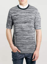 Thumbnail for your product : Topman NAVY TEXTURED KNIT SHORT SLEEVE T-Shirt