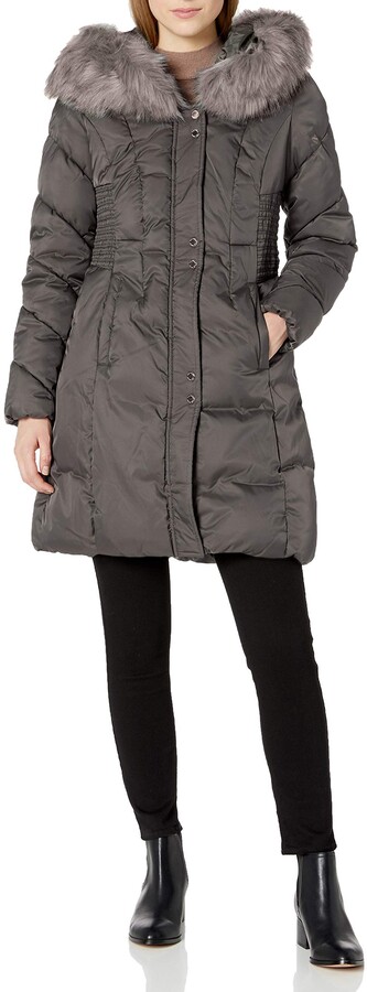 cinched waist parka