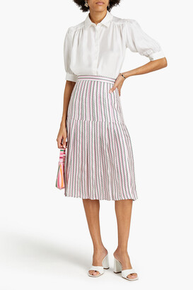 Lisou Liberty printed cotton and silk-blend twill skirt