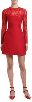 Thumbnail for your product : Valentino Scalloped Lace Inset Cocktail Dress