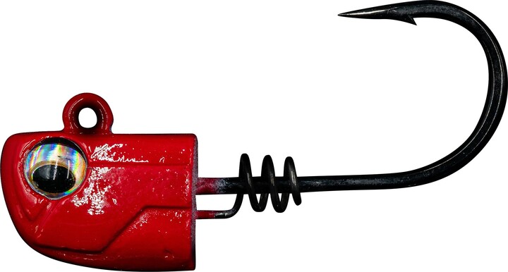 No Live Bait Needed Hot Heads 3" Jig, 3/8 oz., Hot Red