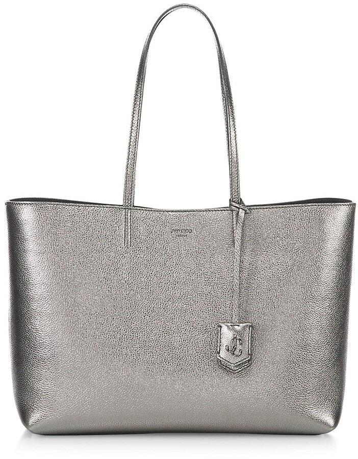 silver tote bag