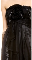 Thumbnail for your product : Marchesa Re-embroidered Lace Strapless Dress