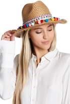 Thumbnail for your product : Betsey Johnson Pompom & Embroidery Embellished Fedora
