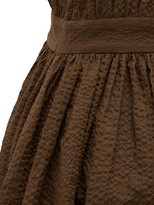 Thumbnail for your product : Marysia Swim Sea Urchin Halterneck Cotton-seersucker Dress - Dark Brown