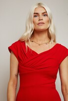 Thumbnail for your product : Little Mistress Noemi Red Bardot Fishtail Maxi Dress