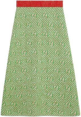 Gucci GG stripe wool skirt