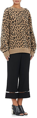 Alexander Wang Women's Leopard-Pattern Wool-Cashmere Oversized Sweater