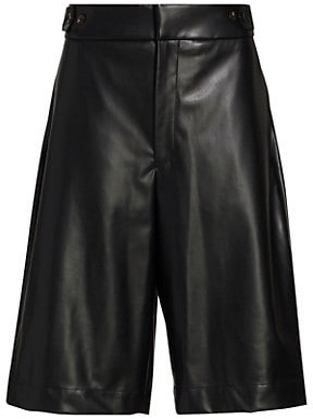 Deveaux Women's Simone Vegan Leather Shorts - Black - Moda Operandi ...