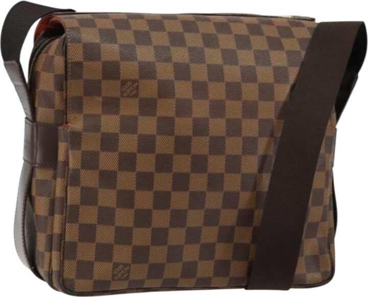 Louis Vuitton Naviglio Handbag Damier Brown Canvas Shoulder Bag Bag (Pre-Owned)