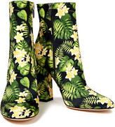 Thumbnail for your product : Gianvito Rossi Shelly Floral-print Satin Ankle Boots