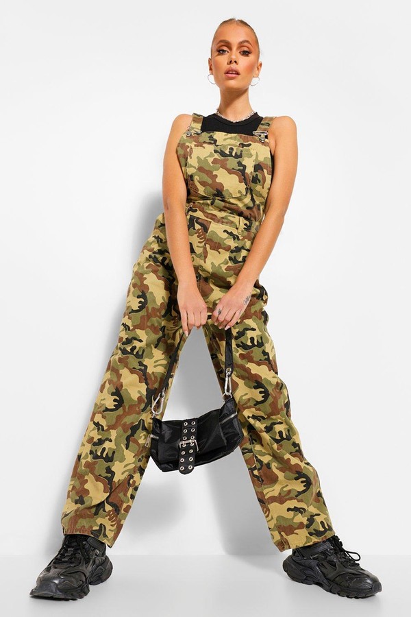 camo dungarees womens