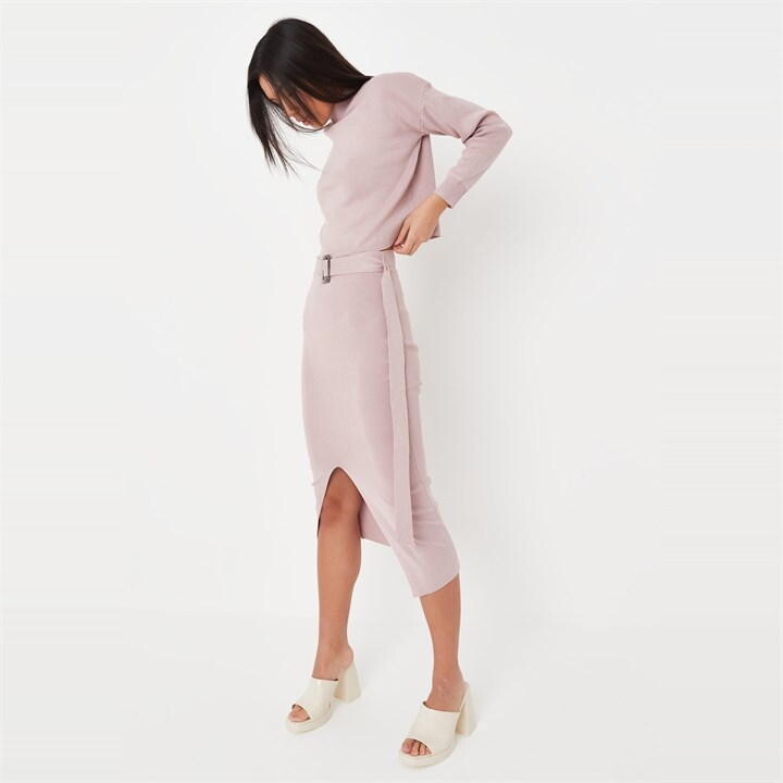 Missguided Midi Skirt And Top Knit Co Ord Set ShopStyle