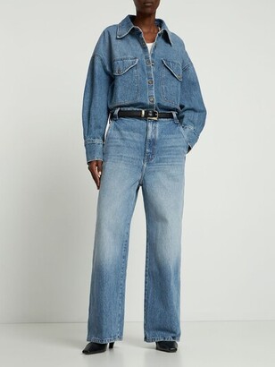 KHAITE Ian cotton denim wide jeans - ShopStyle