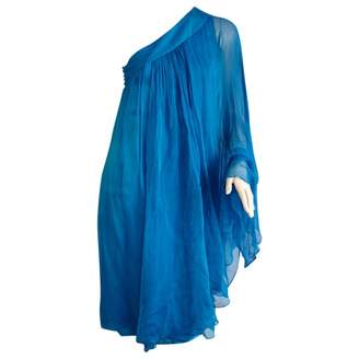 Christian Dior Turquoise Silk Dresses