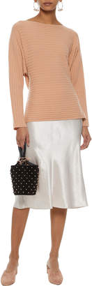 Vince Tie-back Ribbed Wool And Cashmere-blend Sweater