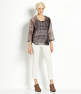 Thumbnail for your product : Eileen Fisher Stripe-Print Silk Blouse