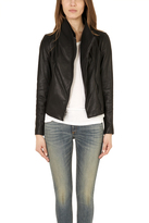 Thumbnail for your product : Vince Leather Scuba Side Zip Jacket