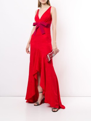 Silvia Tcherassi Bow-Detail Flared Maxi Dress