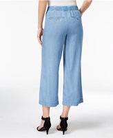 Thumbnail for your product : Style&Co. Style & Co Chambray Cropped Wide-Leg Pants, Only at Macy's