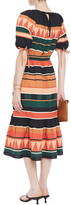 Thumbnail for your product : Ulla Johnson Ayta Fluted Striped Cotton-poplin Midi Dress