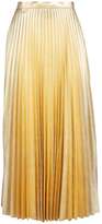 Thumbnail for your product : Petite gold metallic pleat skirt