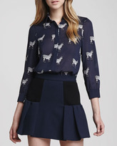 Thumbnail for your product : Alice + Olivia Linder A-Line Skirt with Inset