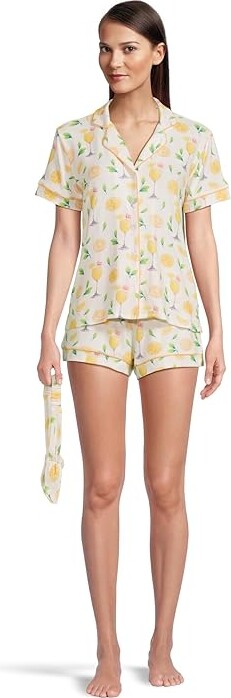 P.J. Salvage Pj Set Mimosa Me Women's Pajama Sets Ivory : XL (US 14), Elastane/Polyester