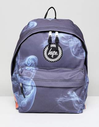 Hype Smokey Print Backpack In Blue