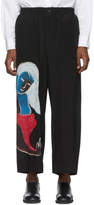 Thumbnail for your product : Yohji Yamamoto Black Pocket Girl Print Trousers