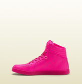 Thumbnail for your product : Gucci Coda Neon Pink Leather Sneaker