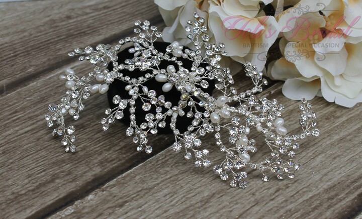 Etsy Fast Shipping Silver Bridal Hair Comb Wedding Crystal Swarovski Headpiece Headpiece