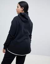 Thumbnail for your product : Nike Plus Black Dip Hem Hooded Jacket