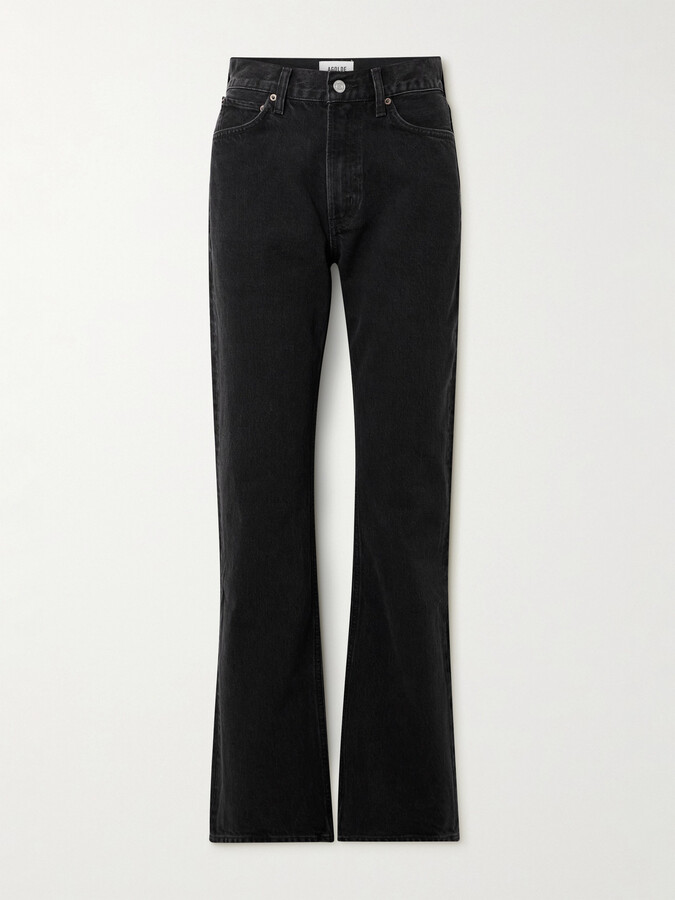 AGOLDE Leena Organic High-rise Flared Jeans - Black